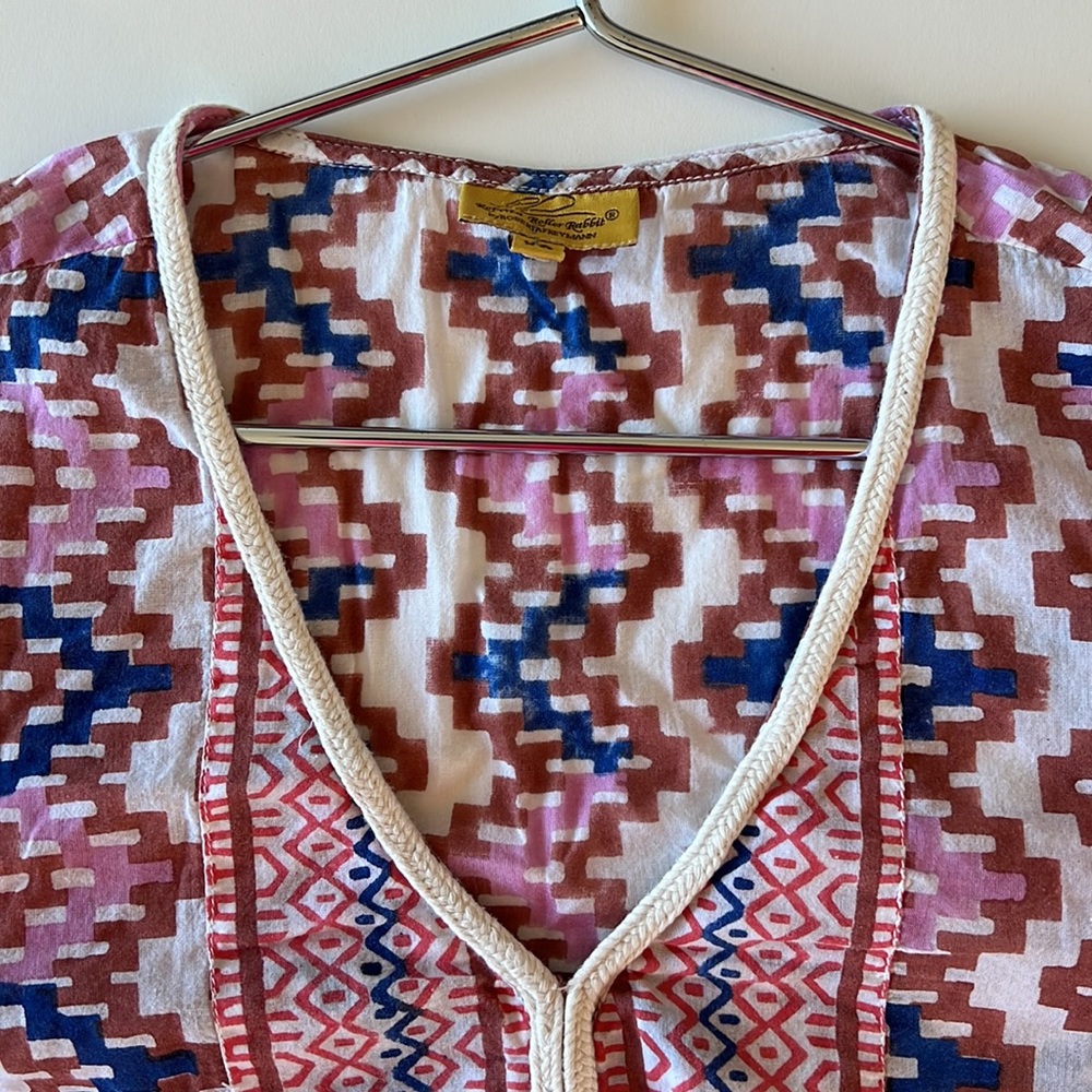 Roberta Roller Rabbit Brown Patterned Swim Cover … - image 5